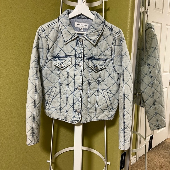 Marc New York Jackets & Blazers - NWT Marc New York Jeans Light Acid Wash Quilted Denim Style Jacket Medium